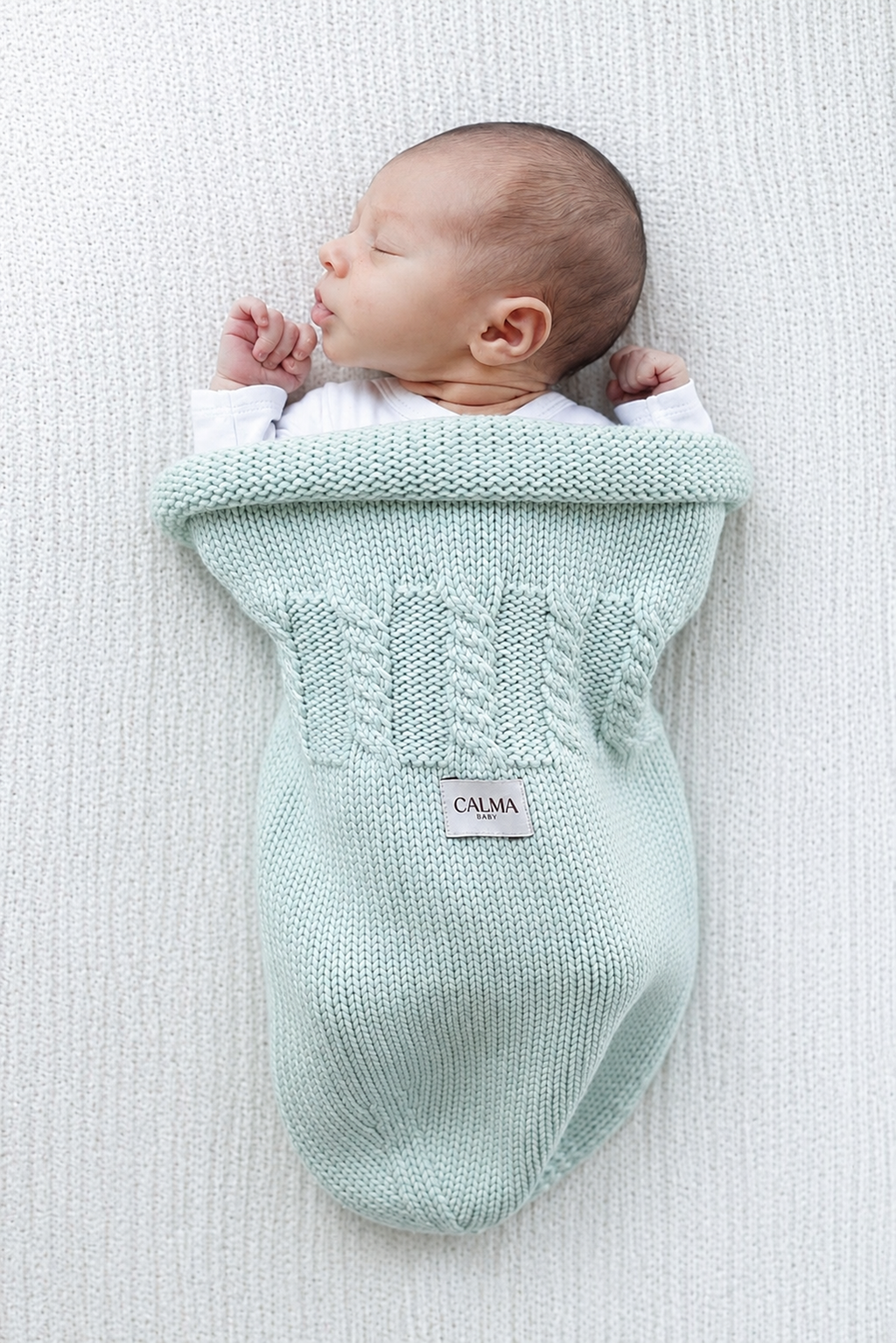 Calma Baby Cocoon Premium: 100% Merino Wool - Green Sage