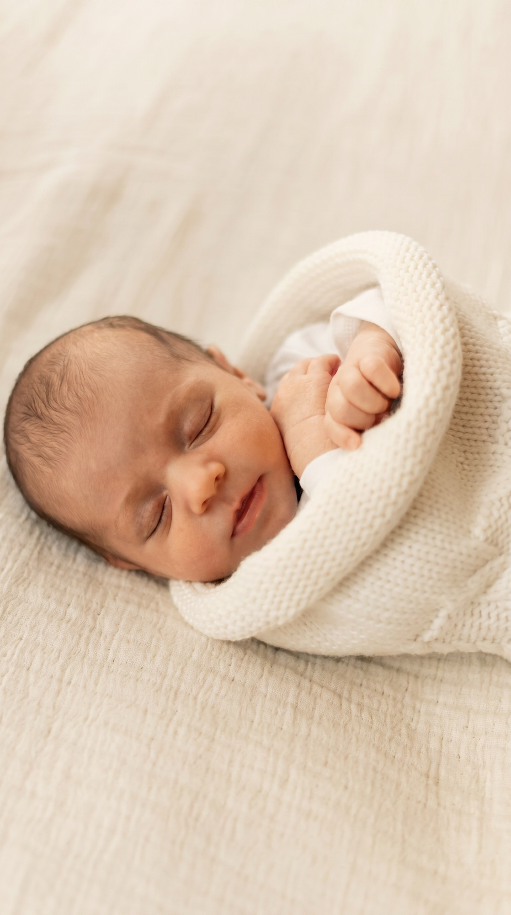 Calma Baby Cocoon Premium: 100% Merino Wool - 4 Season Cream