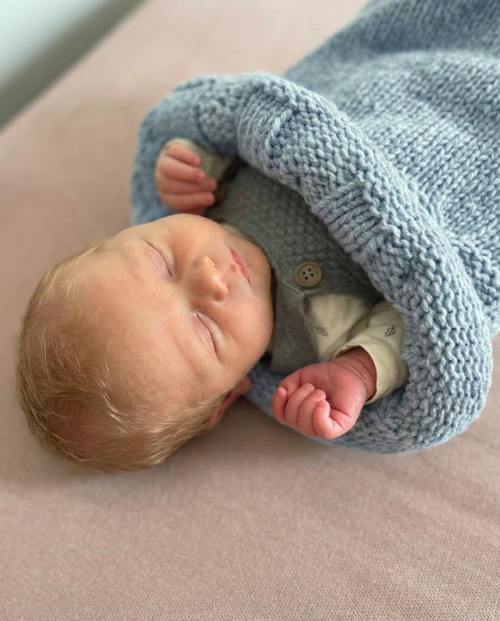 Calma Baby Cocoon Premium: 100% Merino Wool - Cloud Blue