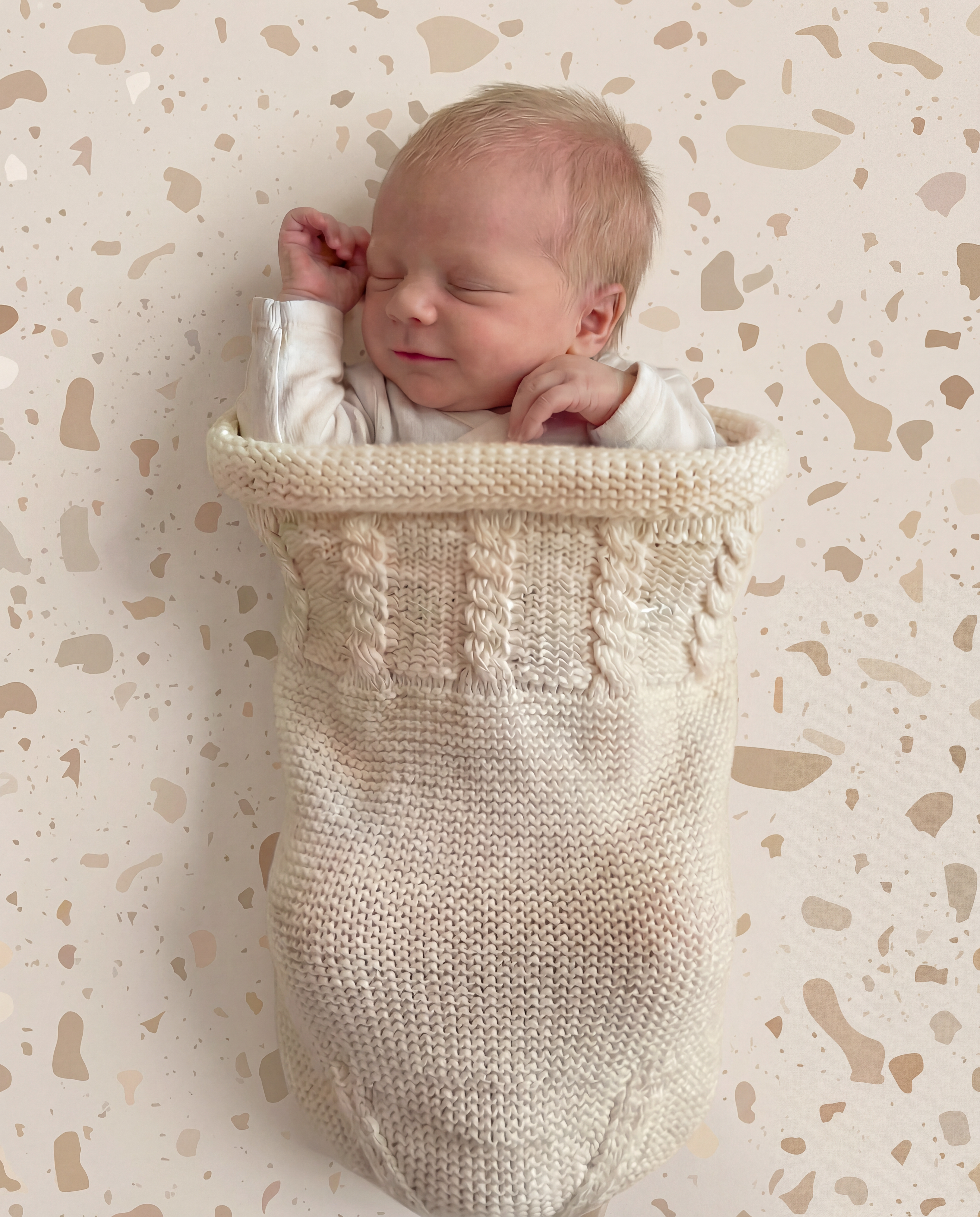 Calma Baby Cocoon Premium: 100% Merino Wool - 4 Season Cream