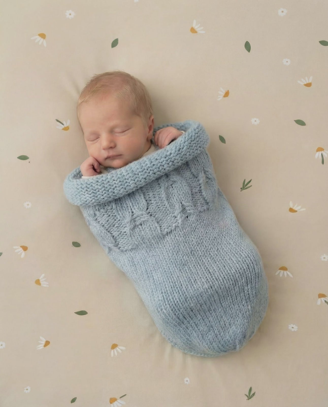 Calma Baby Cocoon Premium: 100% Merino Wool - Cloud Blue
